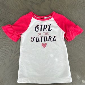 Old Navy girls size 12-18 months short ruffle sleeve sweatshirt dress